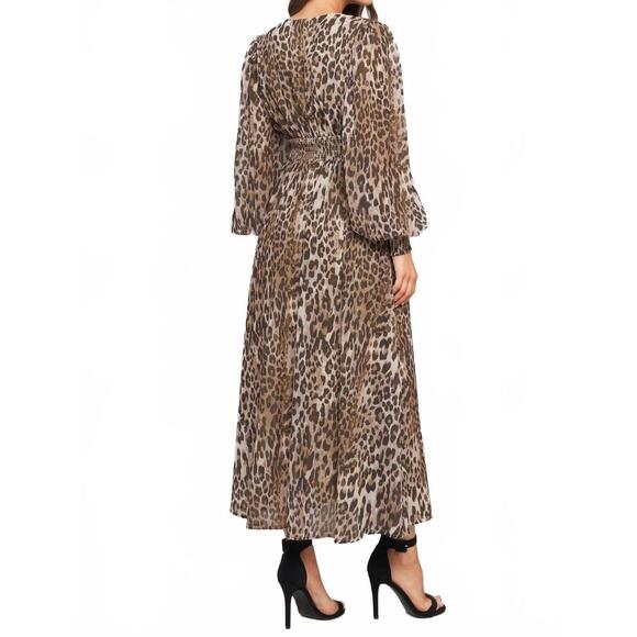 NEW FLYING TOMATO jungle whisper midi dress in taupe brown - Picture 5 of 5